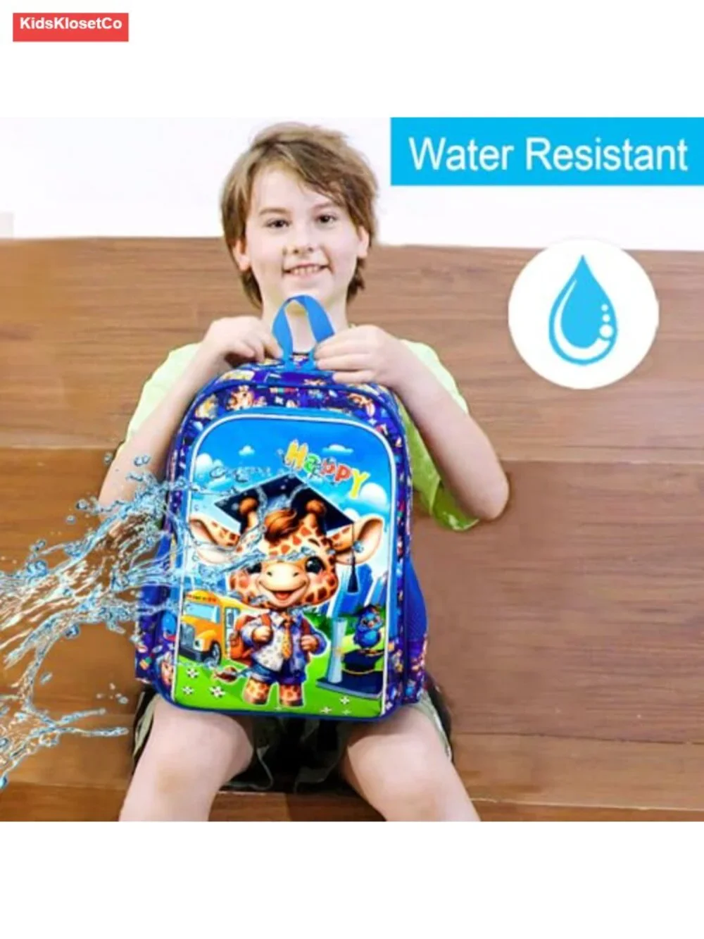 Kids Backpack Set with Lunch Box and Pencil Bag, Water Resistant School Bag